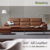 다우닝 카리브 3.5인 전체 천연가죽 소파+스툴 (색상:네이비)